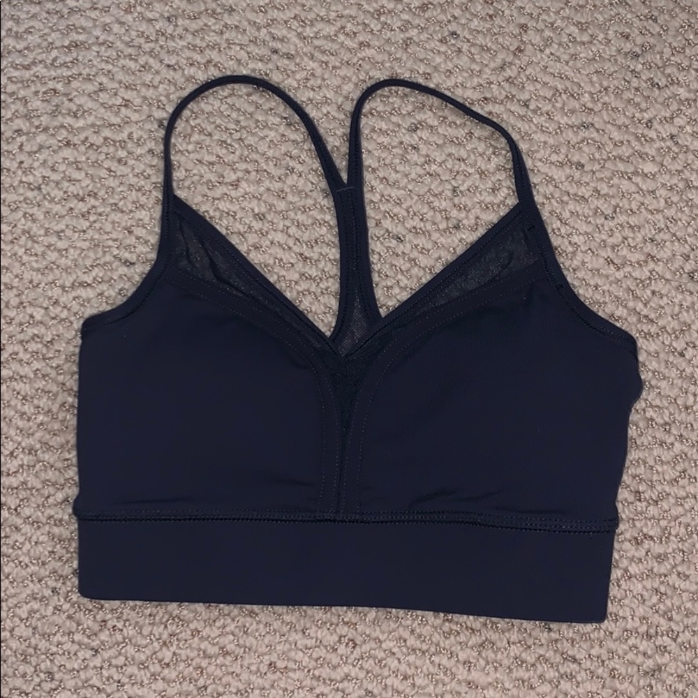 Navy blue sports bra